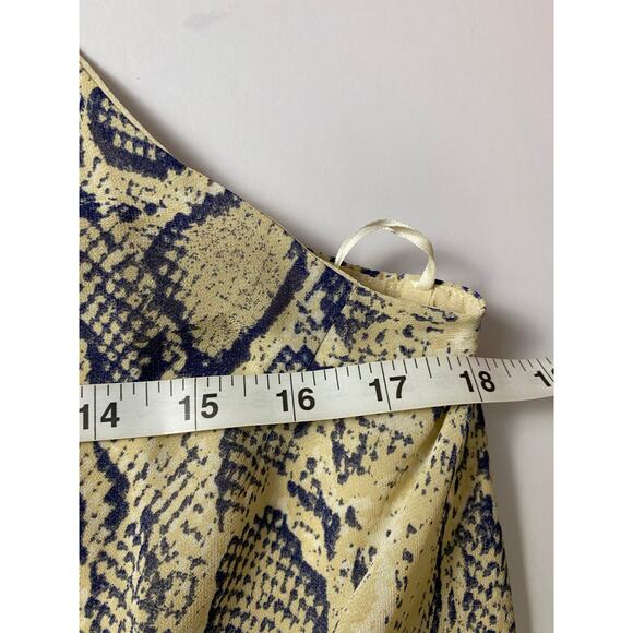 Davi & Dani Cream Blue Gray Python Double Strap Sleeveless Top Women's Medium - Picture 8 of 9